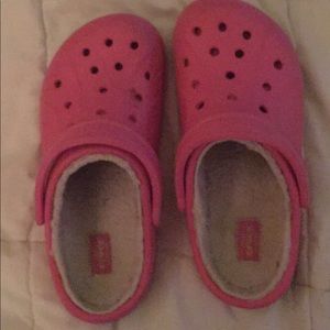 Pink crocs